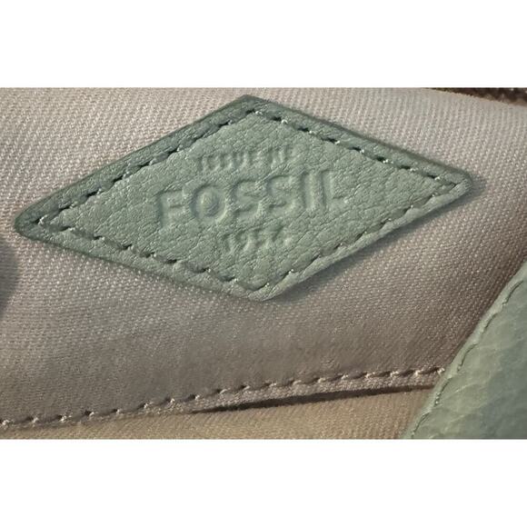 Fossil Sydney Fringe Blue Leather Small Crossbody Bag - Picture 14 of 14